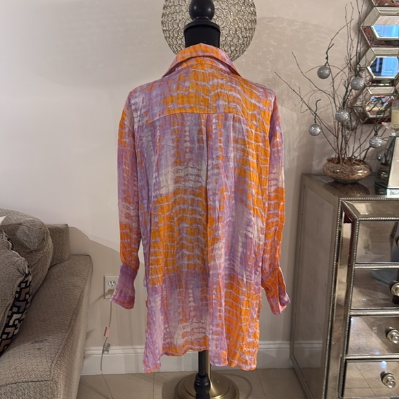 Cecile Wang viscose/silk blouse size medium - Picture 4 of 6